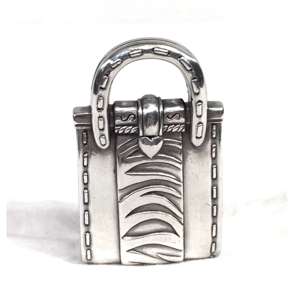 Silver Brighton Purse Bag Shaped Picture Place Business Card Holder Paperweight